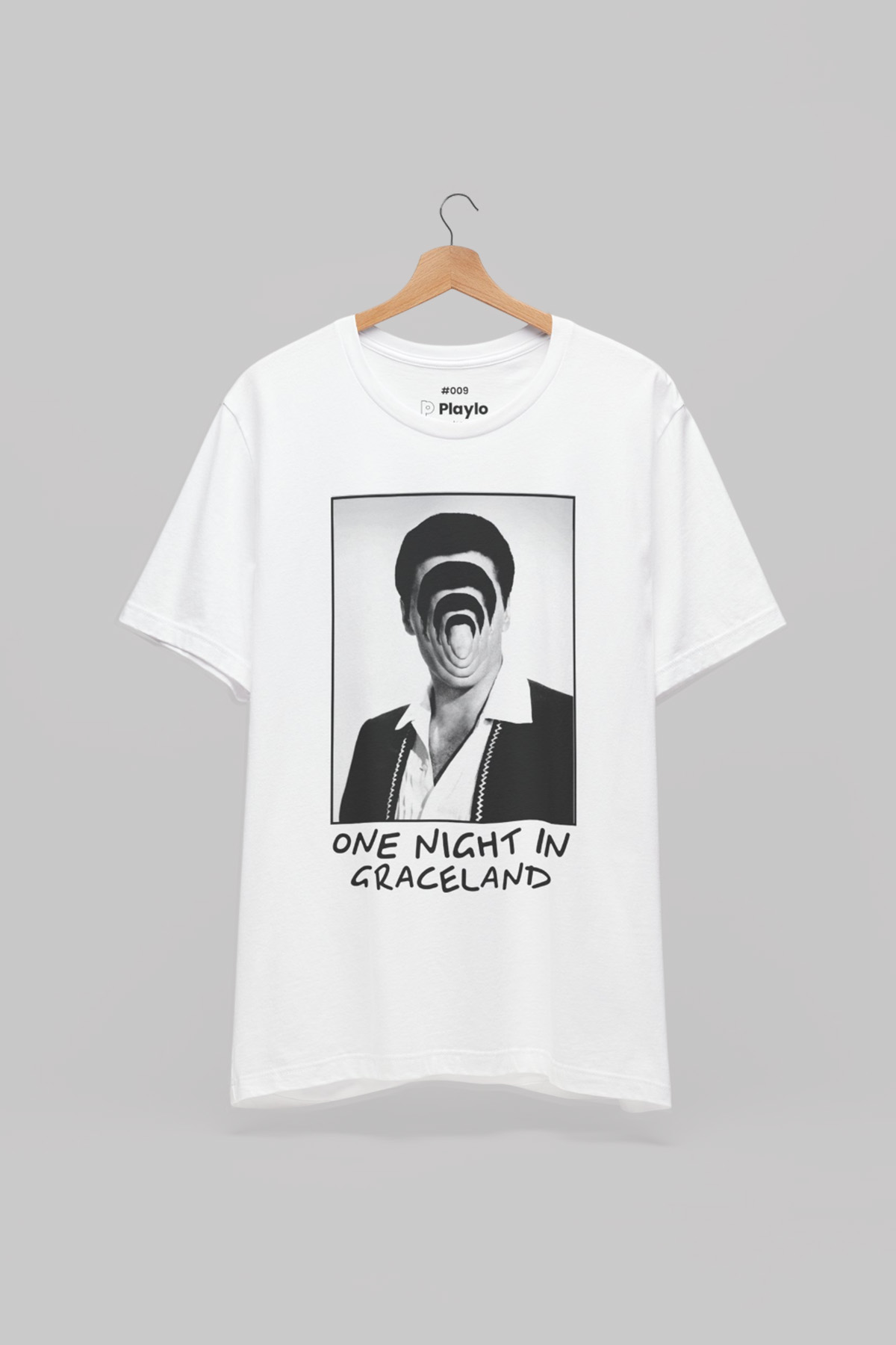 Elvis on Acid White T-Shirt 1