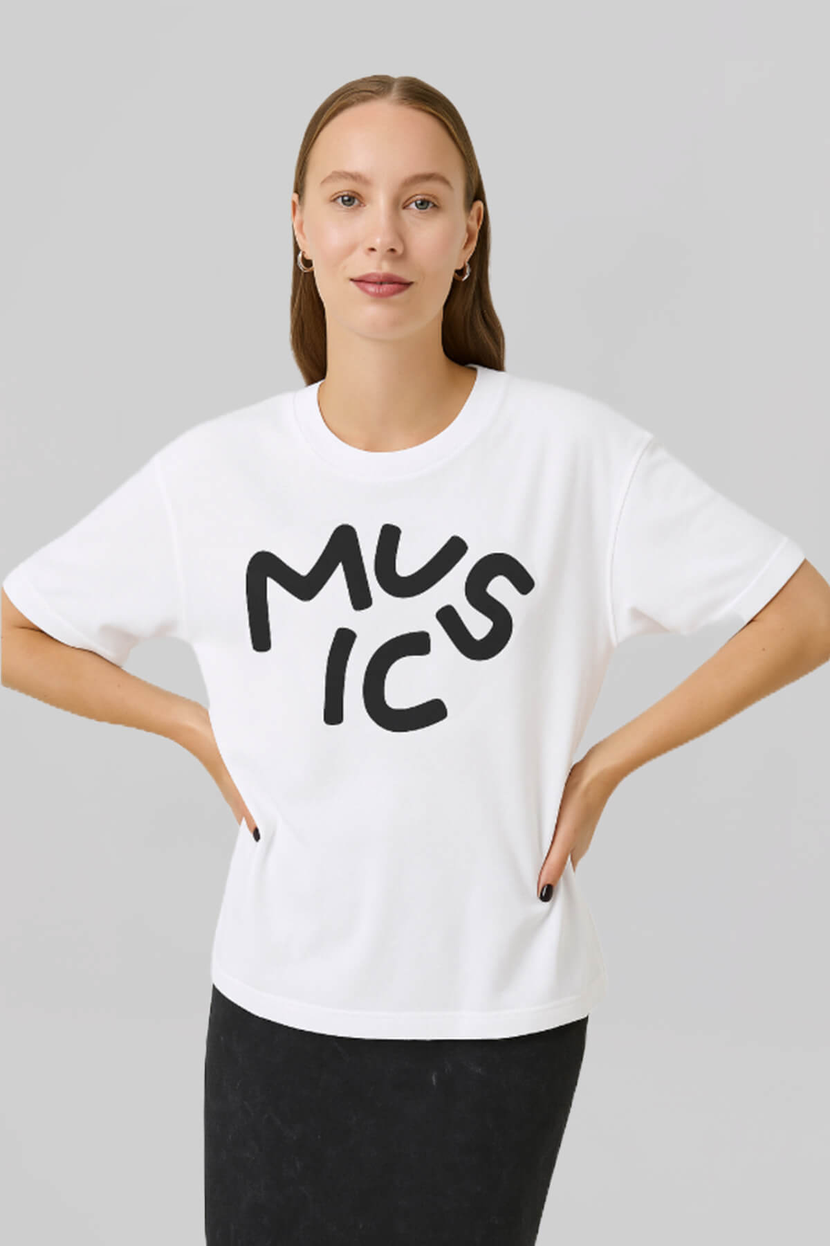 Music White T-Shirt 3