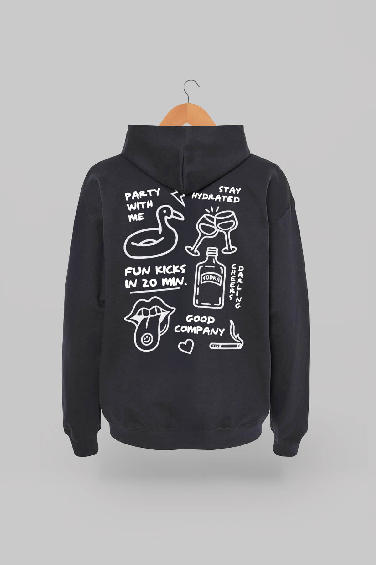 Party Kit Black Hoodie 1