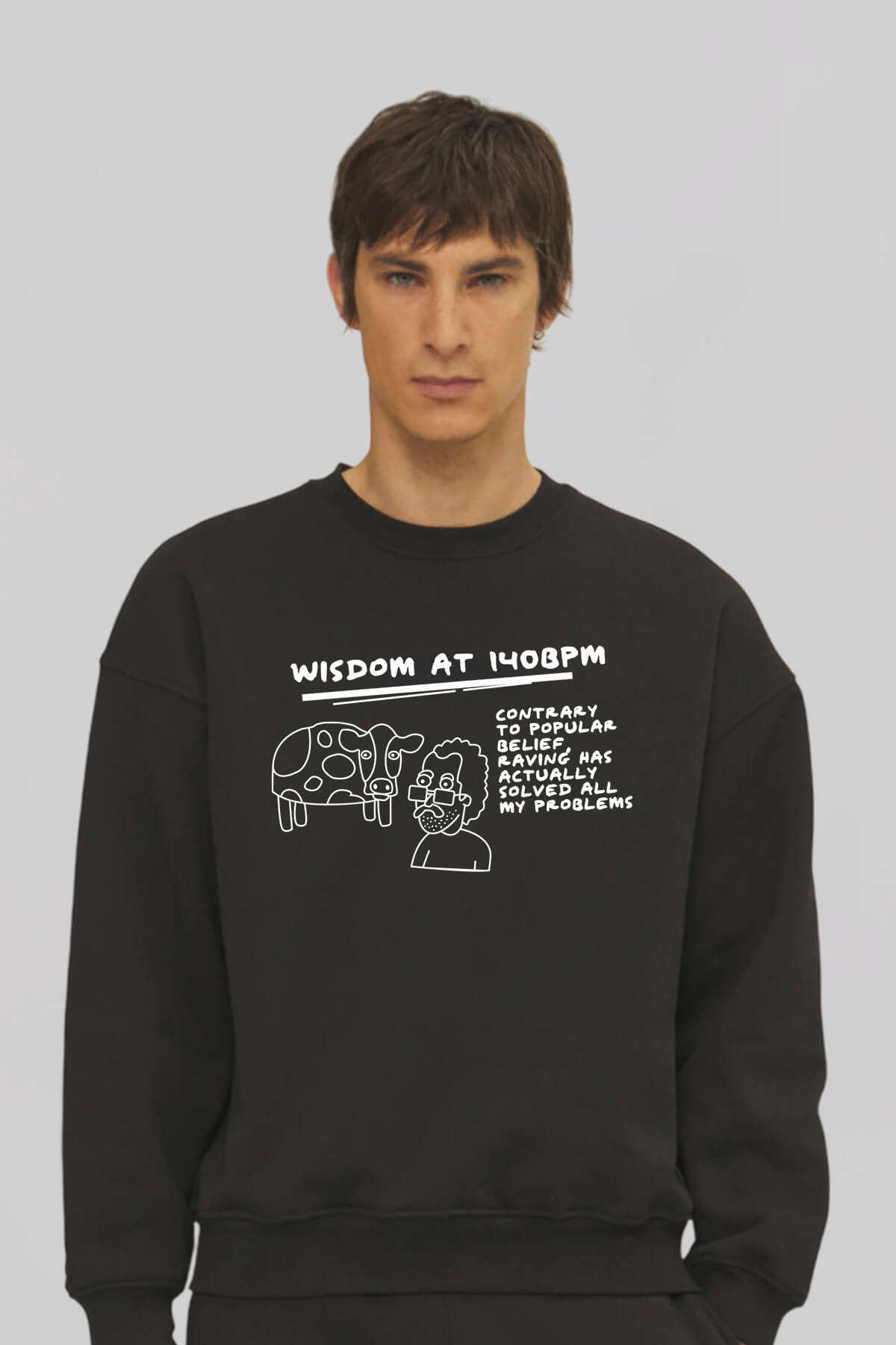 Raving Wisdom Black Sweatshirt 3