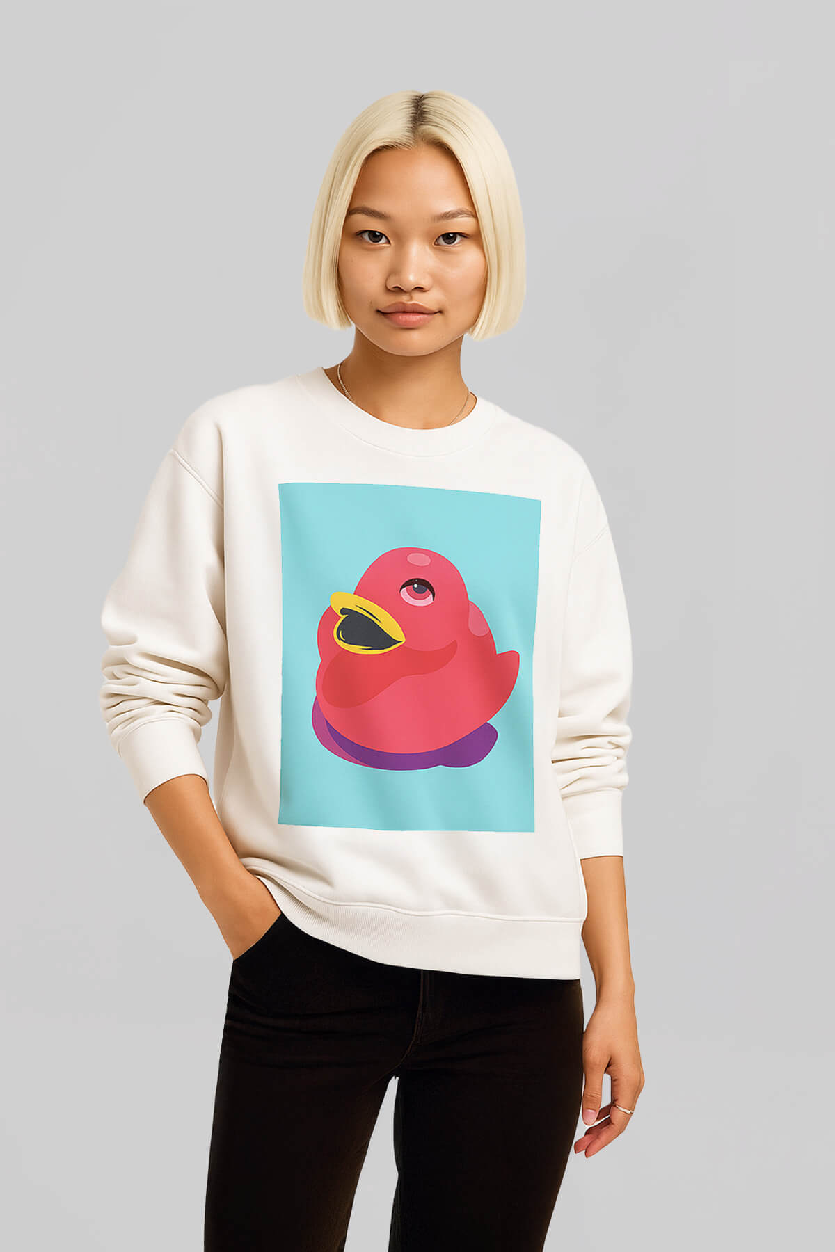 Rubber Duck White Sweatshirt 2