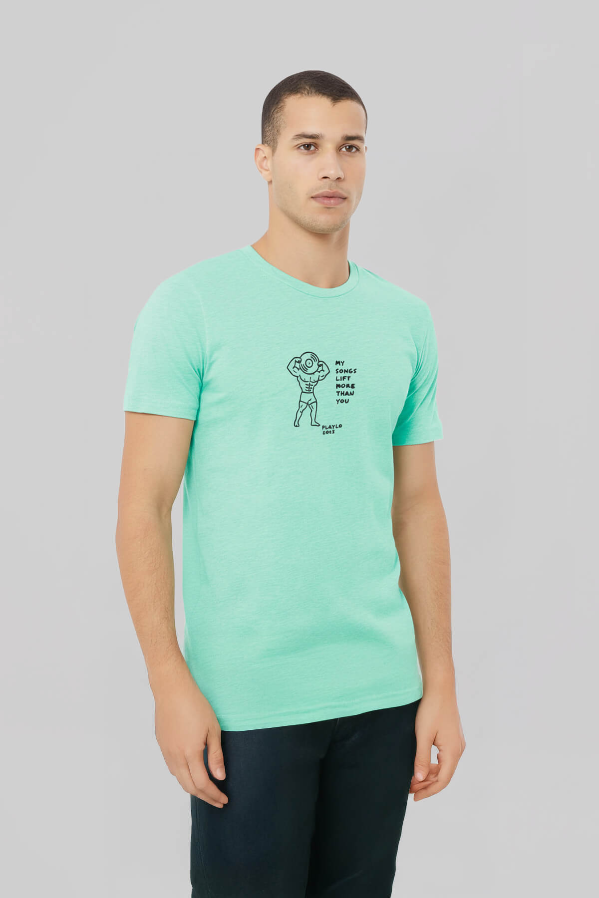 Vinyl Power Heather Green T-Shirt 3
