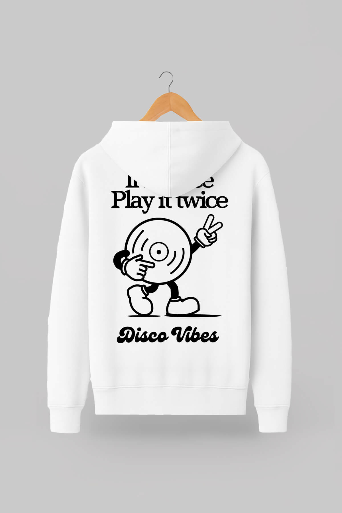 Disco Vibes White Hoodie 1
