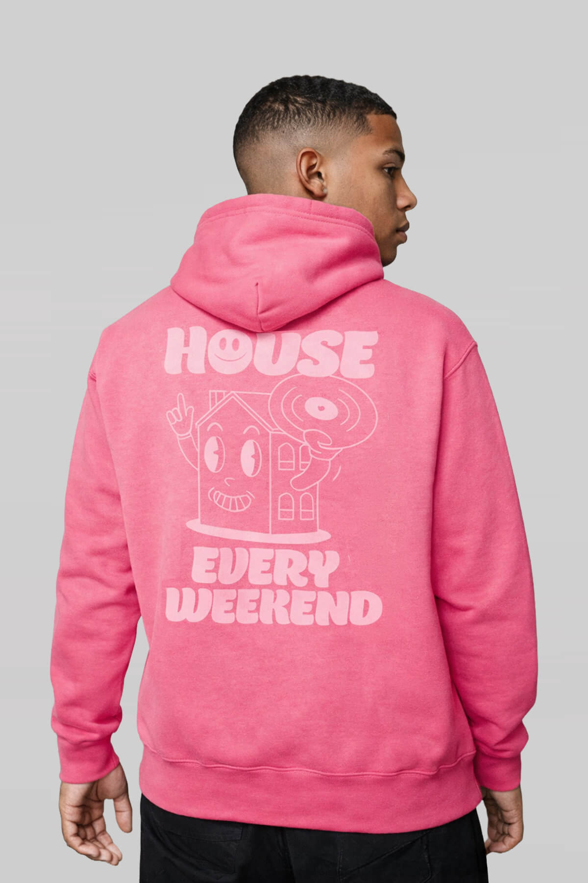 House-Every-Weekend-Pink-Hoodie-3