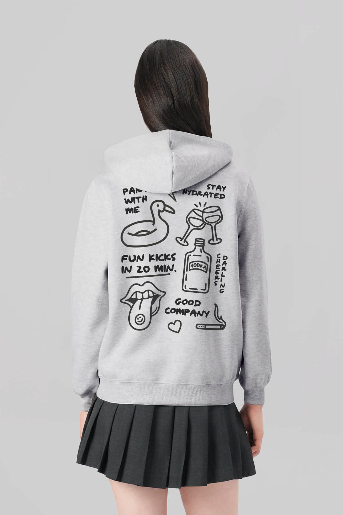 Party Kit Light Grey Hoodie 3