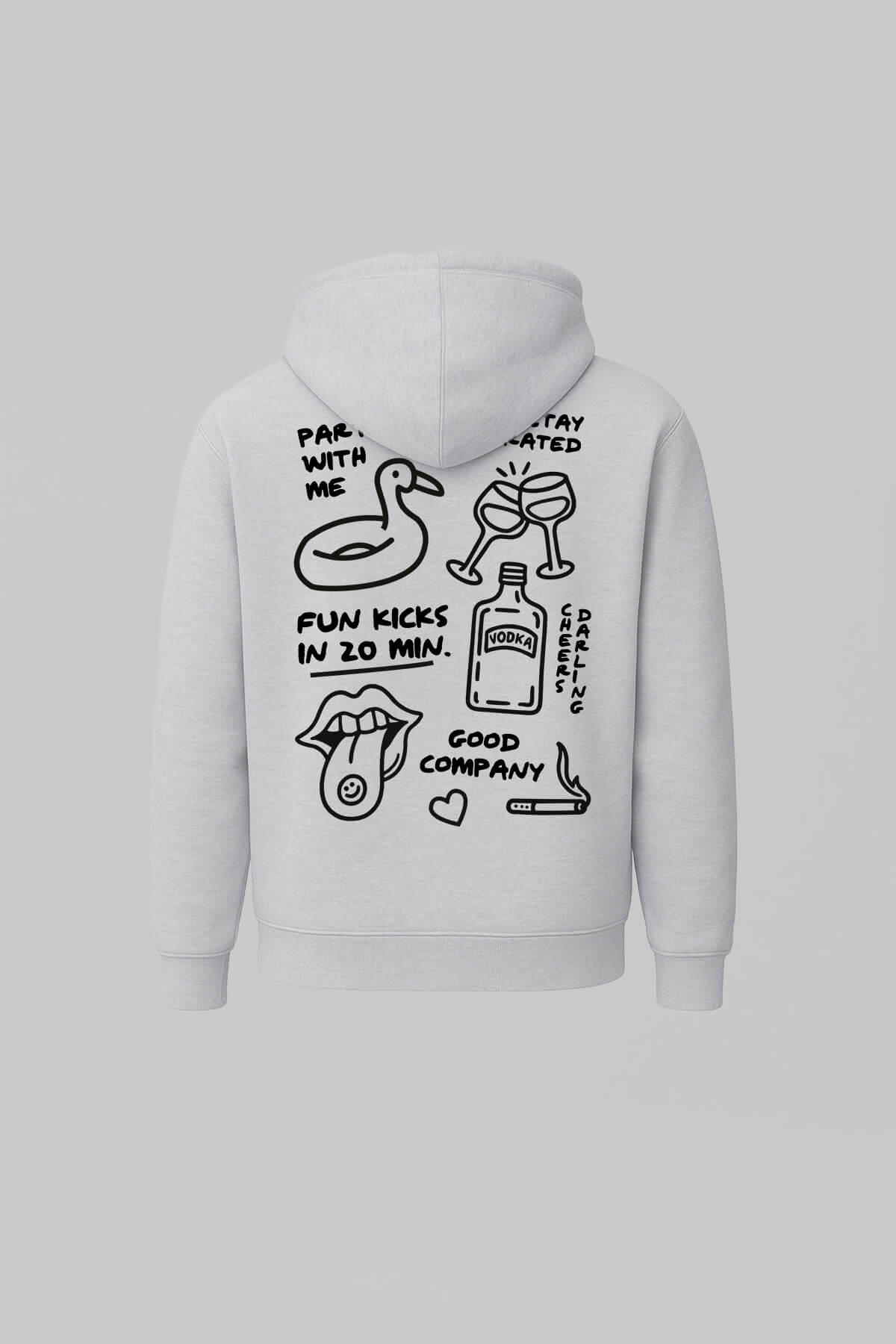 Party Kit Light Grey Hoodie 4