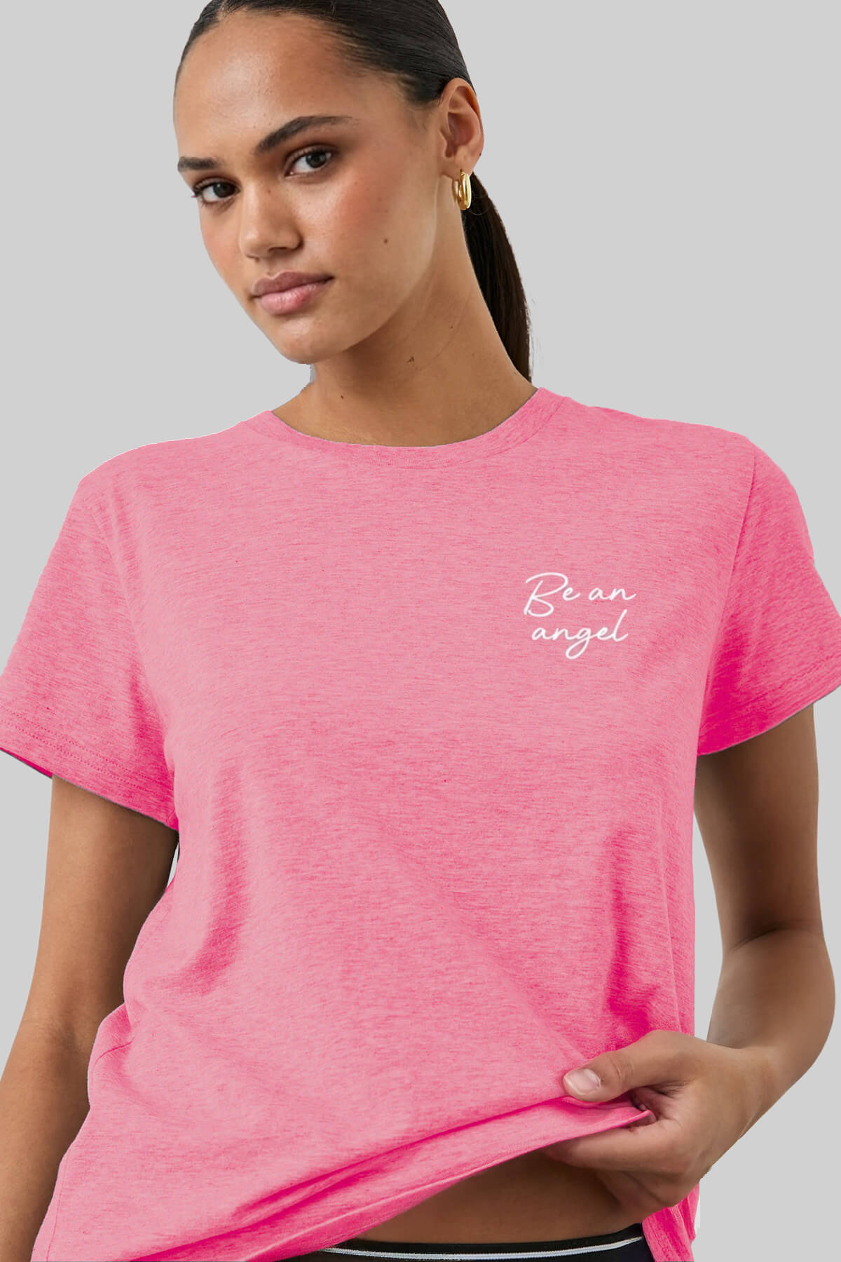 Be An Angel Heather Pink T-Shirt 3