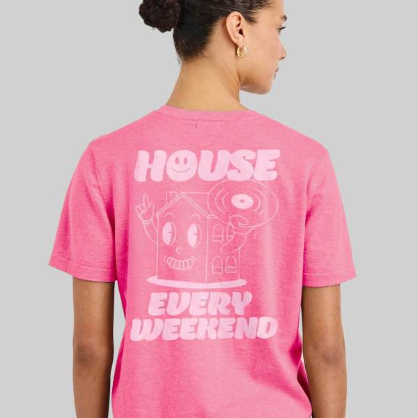 House Every Weekend Heather Pink T-Shirt 2