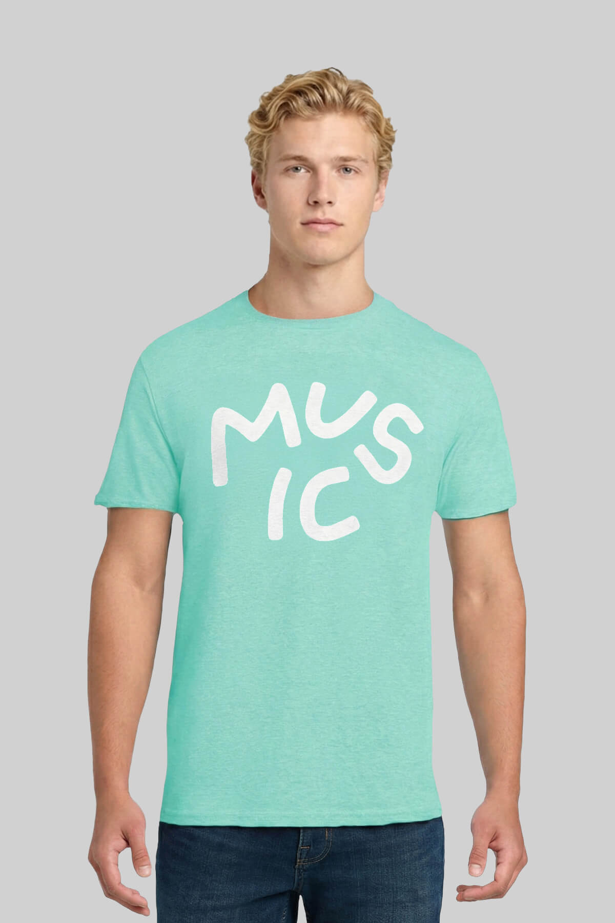 Music Heather Green T-Shirt 3