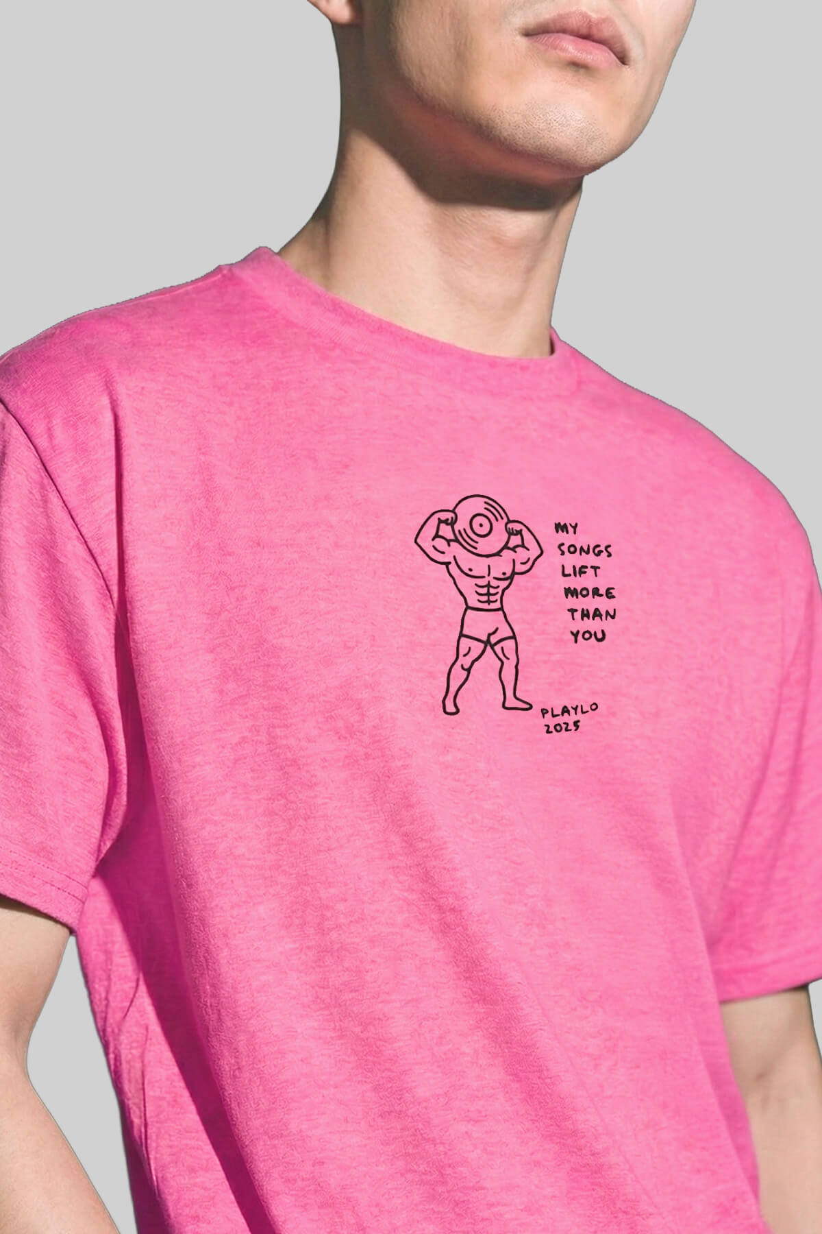 Vinyl Power Heather Pink T-Shirt 3